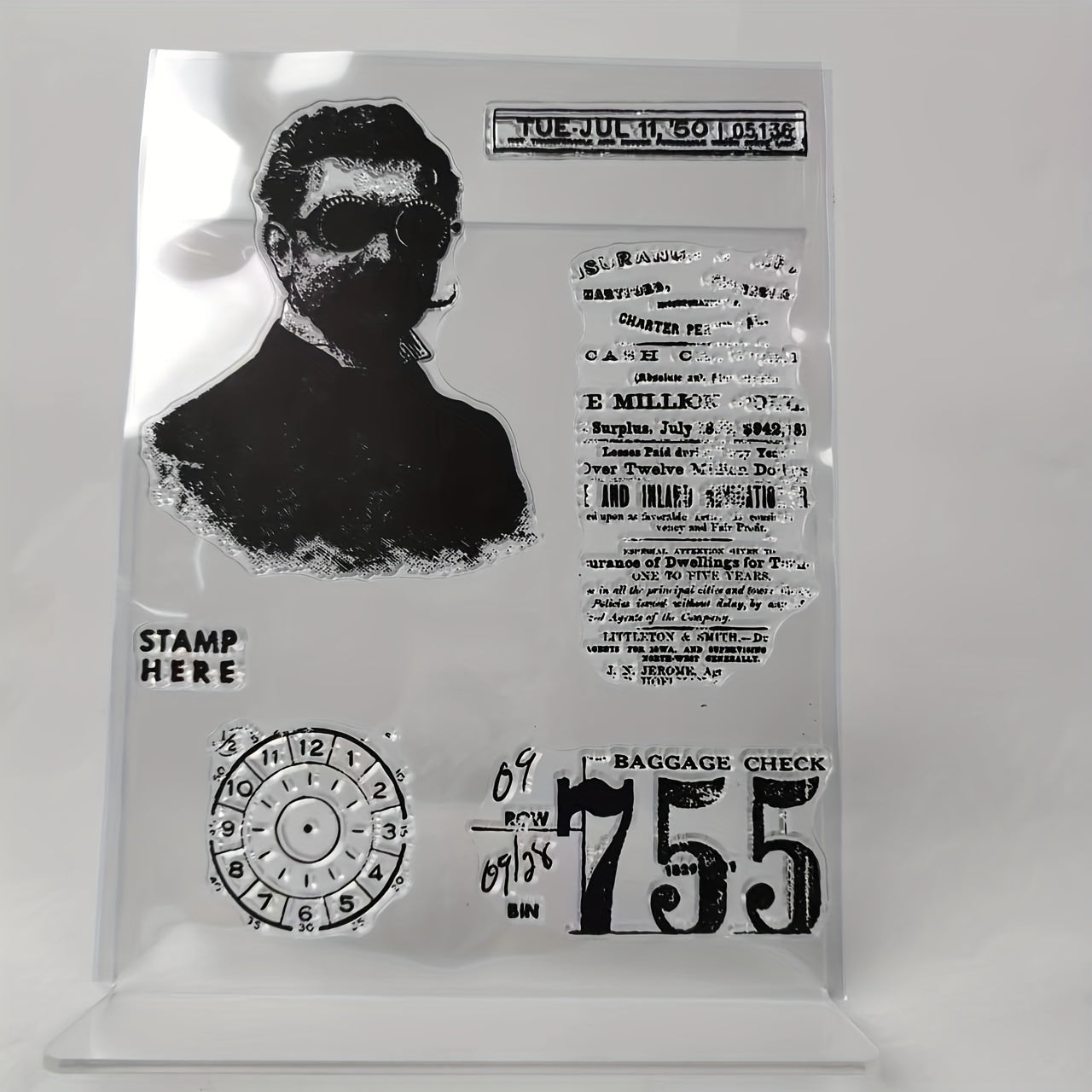 1pc Gentleman Clear Stamps For DIY Scrapbooking Decor Greeting Card