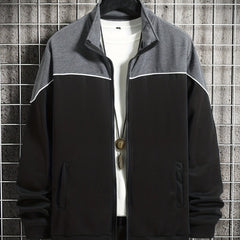 Contrast Stitching Sport Jacket Men's Casual Coat for Spring Autumn