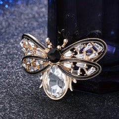 Emerald Rhinestone Bee Brooch Halloween Gift For Men