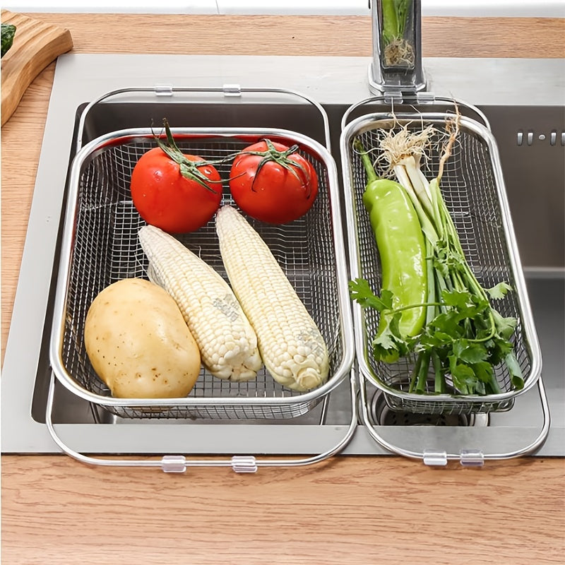 Retractable Drain Basket Kitchen Sink Drain Rack Household Washing Basket