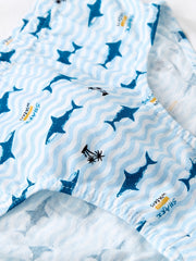 5pcs Boys Shark Print Boxer Briefs Cotton Underwear
