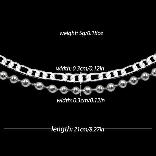 2pcs Bracelet Christmas For Man Dad Vintage Bracelet