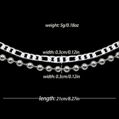 2pcs Bracelet Christmas For Man Dad Vintage Bracelet