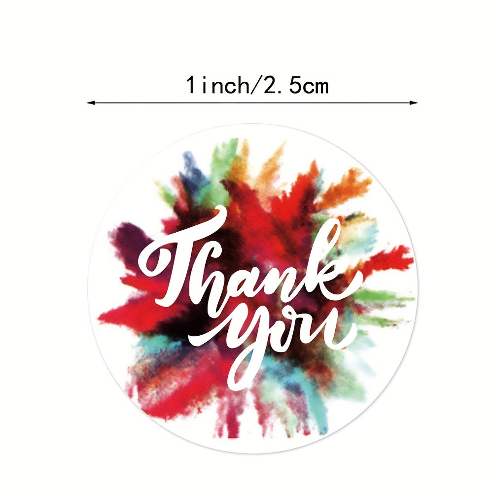 500pcs Round Floral Thank You Stickers Wedding Favors Envelope Seal Labels