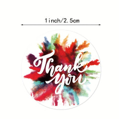 500pcs Round Floral Thank You Stickers Wedding Favors Envelope Seal Labels