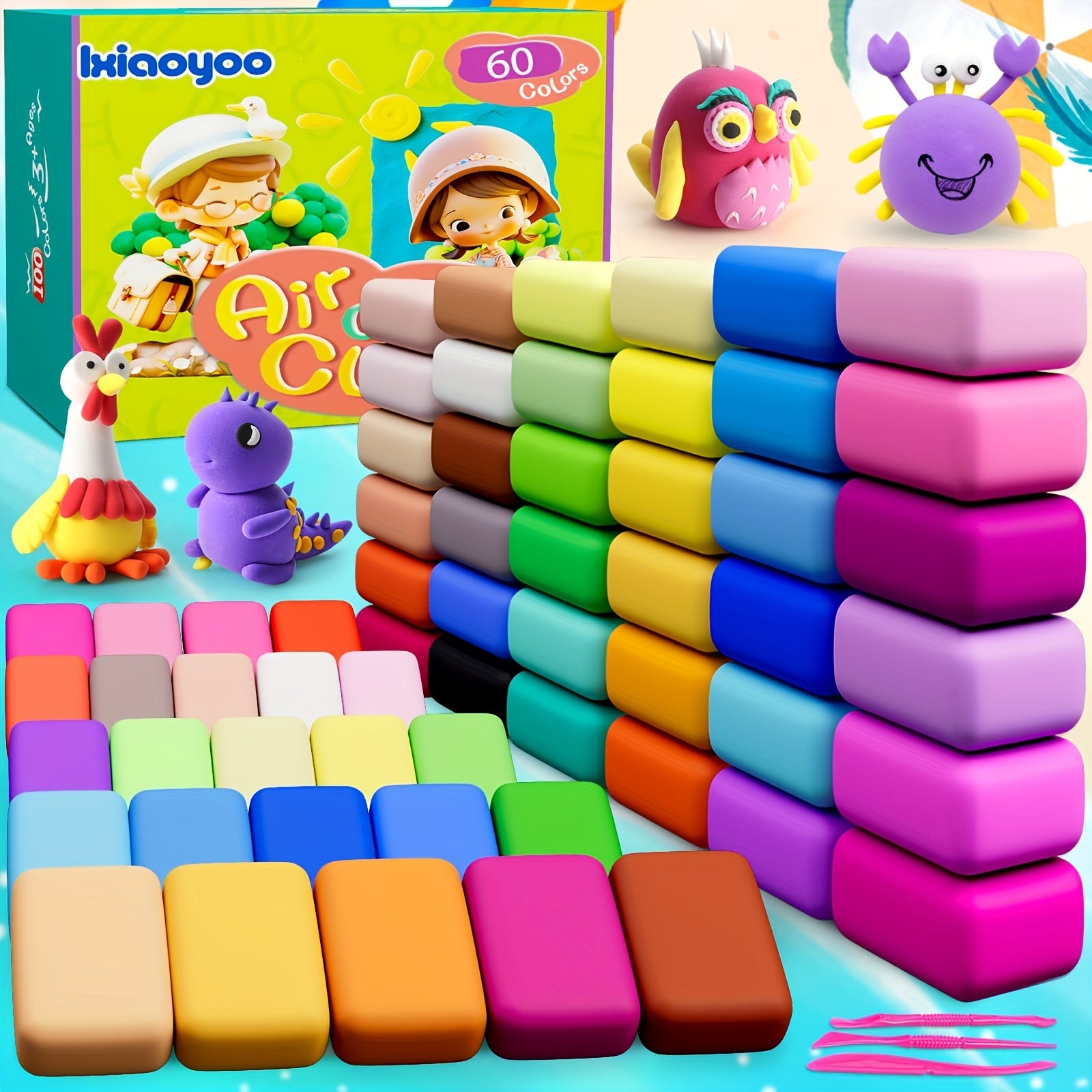 Polymer Clay Set for Adults 24-72 Colors DIY Art & Craft Kit with Accessories