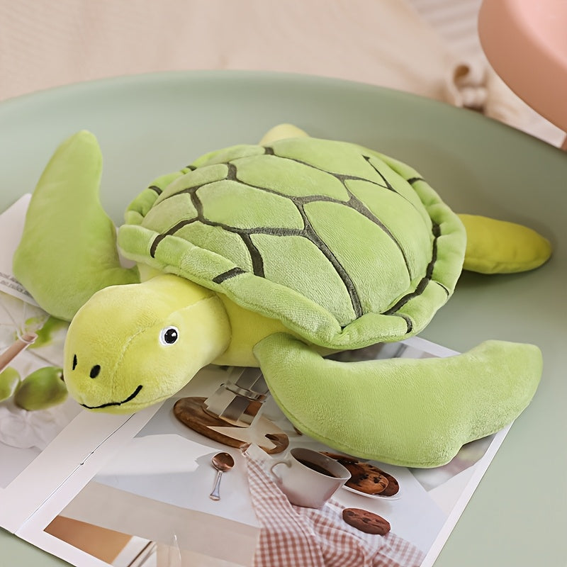 Green Turtle Plush Toy for Nature Playtime Nursery Decor