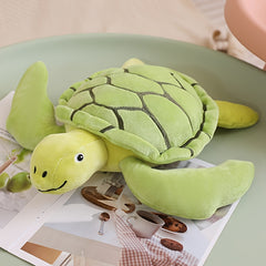 Green Turtle Plush Toy for Nature Playtime Nursery Decor