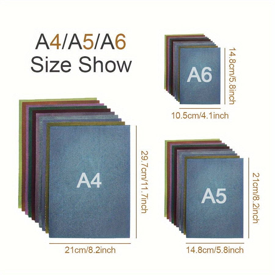 Colored Sun Print Paper Kit - A4 A5 A6 - Animal Plant Materials - Tutorials