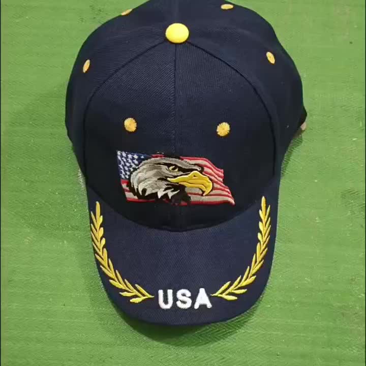 Men's Eagle Wheat Ear Embroidery Baseball Cap Outdoor Sun Protection Hat