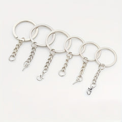 10pcs DIY Keychains Metal Key Ring Single Ring Doll Pendant