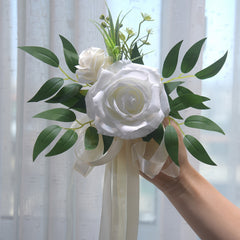 Wedding Floral Arrangement Roses Greenery Decor