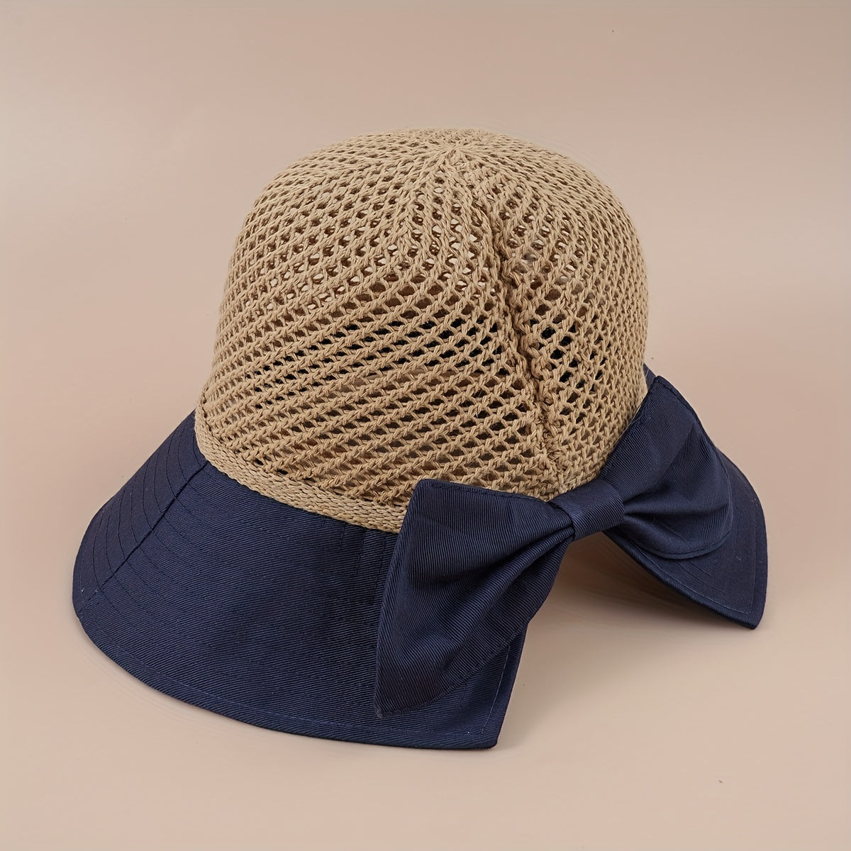 Bowknot Hollow Stitching Bucket Hat Sunscreen Beach Hat