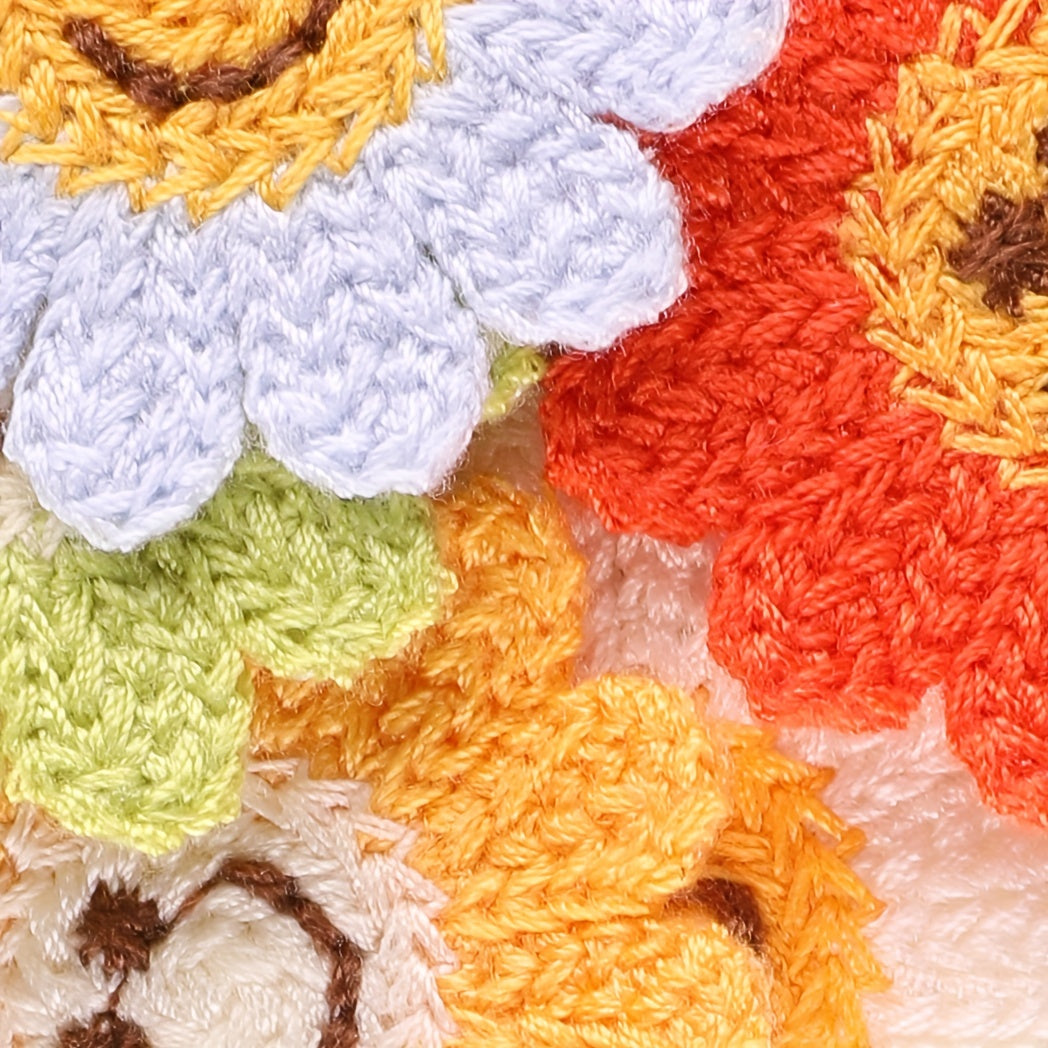 6pcs Plush Sunflower Patches for Girls Clothing DIY Accessories