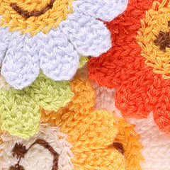 6pcs Plush Sunflower Patches for Girls Clothing DIY Accessories