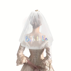 Bridal Veil with Bride to Be Embroidery