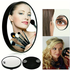 Portable Acne Pores Makeup Mirror with Suction Cups 10-30x Magnification