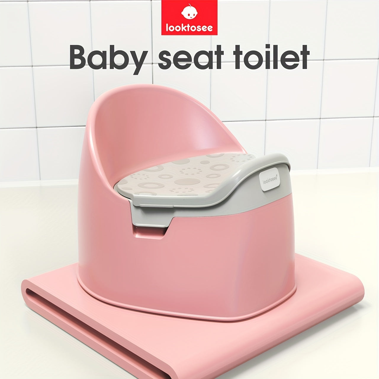 Baby Toilet Toddler Potty Training with Backrest Deep Bowl
