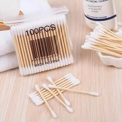 100pcs Makeup Remover Cotton Swabs Disposable Hygienic Beauty Sticks