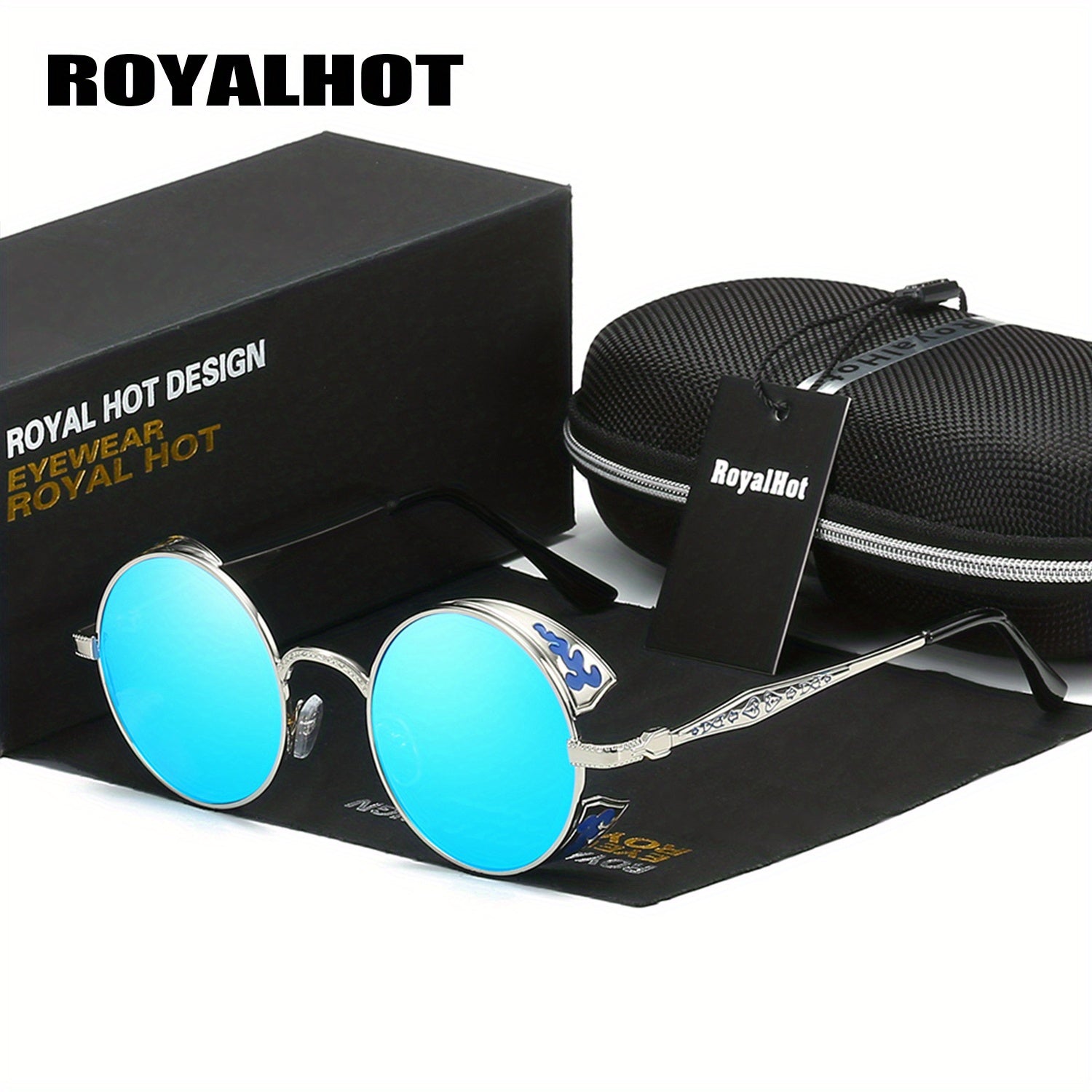 RoyalHot Polarized Round Large Frame Sunglasses
