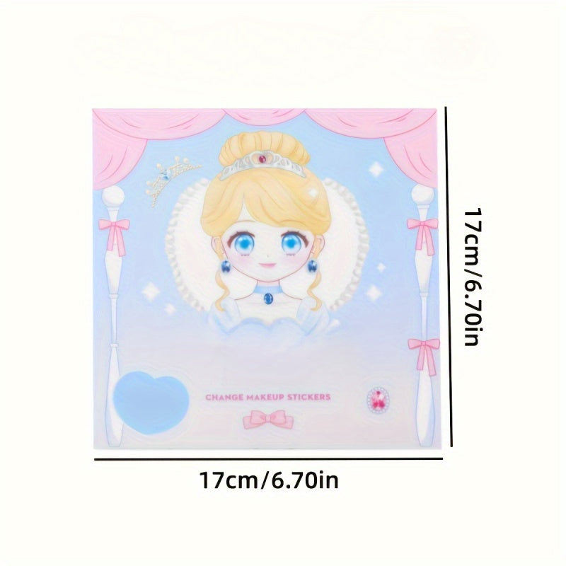 Interactive Doll Face Sticker Set Reusable Teenage Expression Perfect Birthday