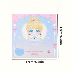 Interactive Doll Face Sticker Set Reusable Teenage Expression Perfect Birthday