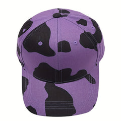Cow Pattern Baseball Cap Casual Sunscreen Dad Hat Lightweight Adjustable Sun Hat