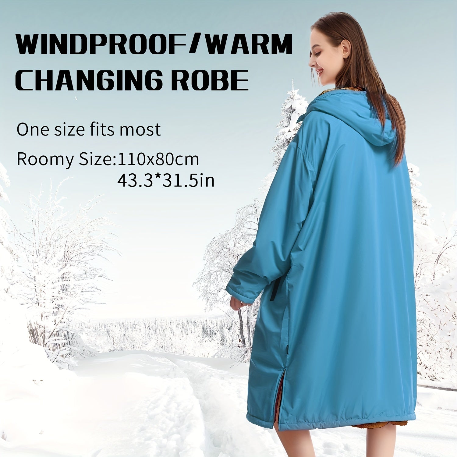 Unisex Waterproof Windproof Hooded Robe for Surfing Diving Camping - Home Use