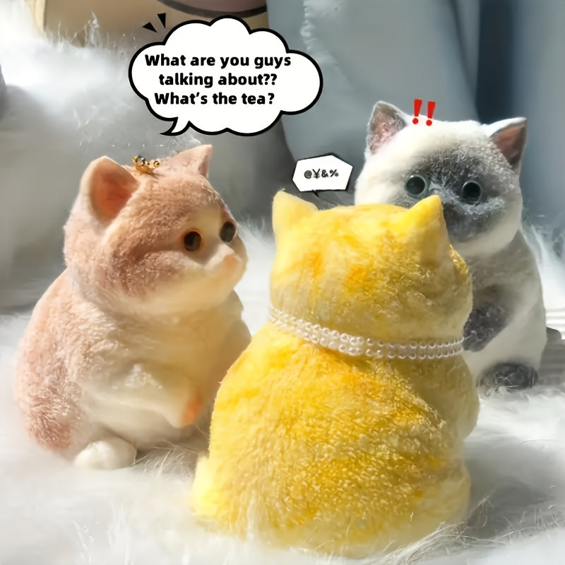 Taba Squishy Realistic Cat Toy ASMR Sensory Anxiety Relief