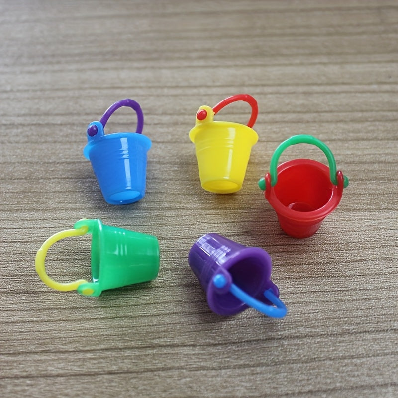 Mini Plastic Beach Decoration Simulation Water Bucket