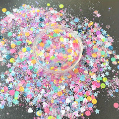 10g Holographic Nail Glitter Powder Mixed Shape Flakes Sequins for Manicure DIY