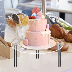 Acrylic Cake Stand Metal Stand for Kitchen Living Room