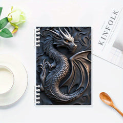 Dragon Carving Notebook Durable Hardcover Perfect Students & Professionals