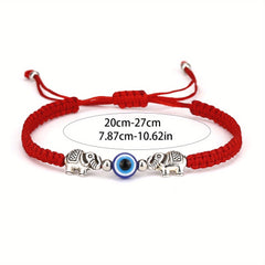 Devil's Eye Theme Braided Anklet Adjustable Ankle Bracelet