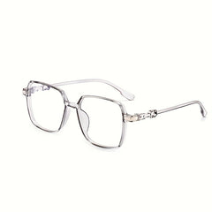 Light Blocking Glasses Jelly Square Clear Lens Computer Glasses