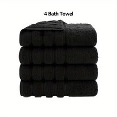 4pcs Cotton Bath Towel Set Soft Skin-friendly Absorbent Towel