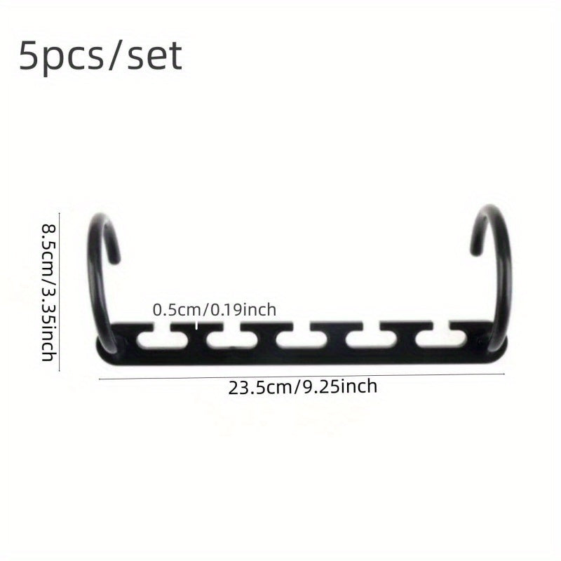 5pcs Folding Windproof Hanger, Space Saving Multifunctional Plastic Hanger