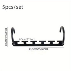 5pcs Folding Windproof Hanger, Space Saving Multifunctional Plastic Hanger