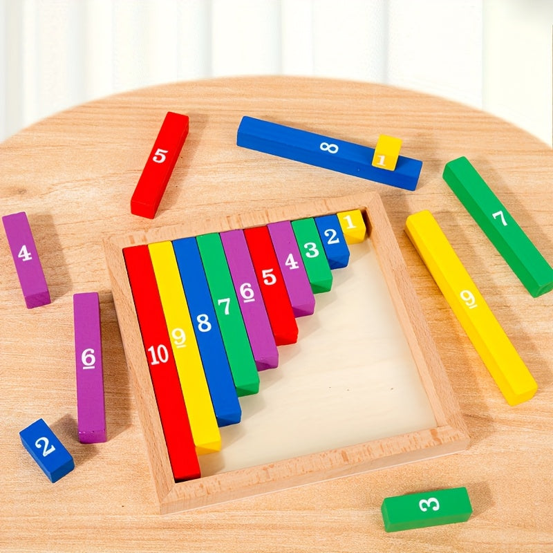 Colorful Wooden Math Learning Sticks Counting Aid