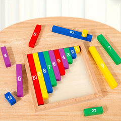 Colorful Wooden Math Learning Sticks Counting Aid