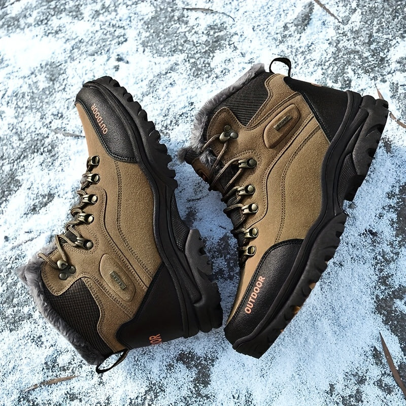 Men's Waterproof Hiking Boots Winter Outdoor Snow Boot Non Slip Shoes