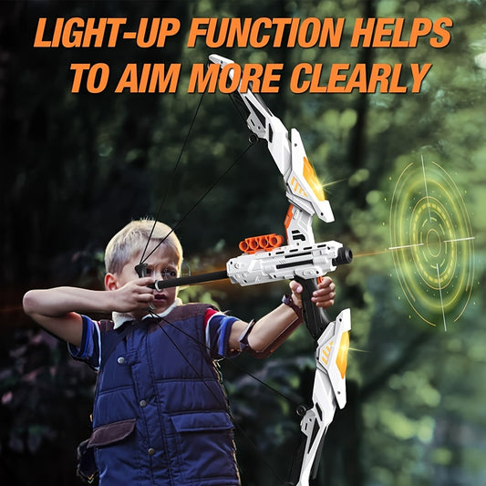 Kids LED Light Up Slingshot Bow And Arrow Toy Set