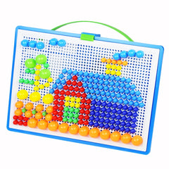 296pcs Mushroom Nail Building Blocks Puzzles Kids Educational Toys