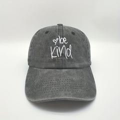 Be Kind Pattern Vintage Baseball Cap For Men