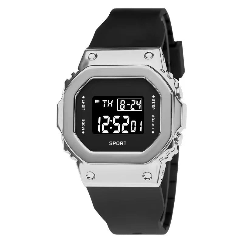 Metal Small Square Sports Waterproof Watch for Kids