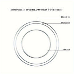2pcs Metal Dream Catcher Steel Craft Floral Hoop - Three Sizes