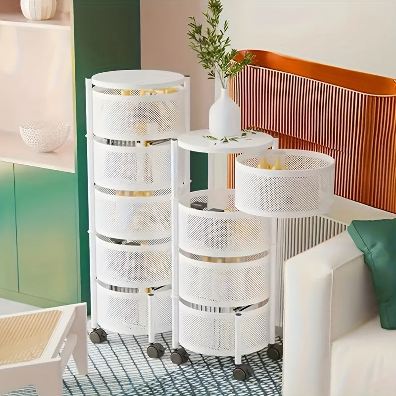 1pc Snack Cart Bedroom Storage Box Mobile Storage Cart Room Decor