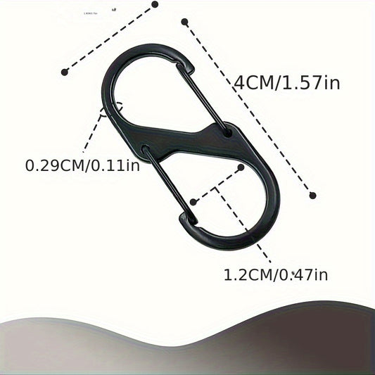 5pcs S Carabiner Clip Snap Hooks For Keychain Fishing Camping Outdoor Sports