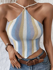 Colorful Striped Cami Top Summer Sleeveless Women's Clothing