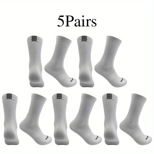 5 Pairs Outdoor Sports Socks Breathable Cycling Sweat-absorbing Socks